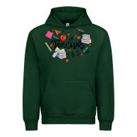 Foreset Green teacher heart Urban Hoodie - MaliasSmallBusiness