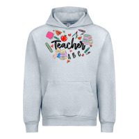 Heather Grey teacher heart Urban Hoodie - MaliasSmallBusiness