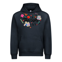 Navy teacher heart Urban Hoodie - MaliasSmallBusiness