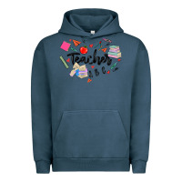 Pigment Midnight Navy teacher heart Urban Hoodie - MaliasSmallBusiness