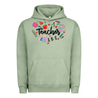 Pigment Oil Green teacher heart Urban Hoodie - MaliasSmallBusiness