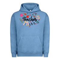 Pigment Pebble Blue teacher heart Urban Hoodie - MaliasSmallBusiness