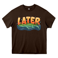 Chocolate Brown Later Heavy Core Tee - CowhideDigitalArt