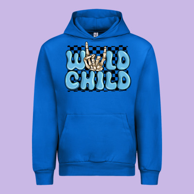 Urban Hoodie wild child blue skeleton