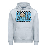 Heather Grey wild child blue skeleton Urban Hoodie - MaliasSmallBusiness
