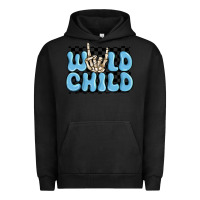 Pigment Black wild child blue skeleton Urban Hoodie - MaliasSmallBusiness