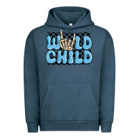 Pigment Midnight Navy wild child blue skeleton Urban Hoodie - MaliasSmallBusiness