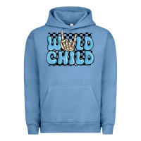 Pigment Pebble Blue wild child blue skeleton Urban Hoodie - MaliasSmallBusiness