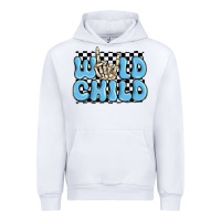 White wild child blue skeleton Urban Hoodie - MaliasSmallBusiness