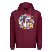 Burgundy i hook it up  sewing Premium Hoodie - Zillion Design Studio