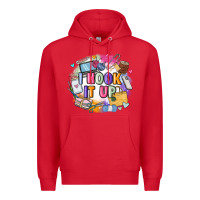Red i hook it up  sewing Premium Hoodie - Zillion Design Studio
