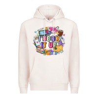 Pale Pink i hook it up  sewing Premium Hoodie - Zillion Design Studio
