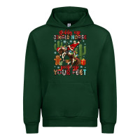 Forest Green giddy up jingle horse pick up your feet Urban Hoodie - MaliasSmallBusiness