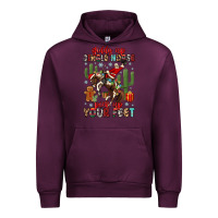 Mauve Wine giddy up jingle horse pick up your feet Urban Hoodie - MaliasSmallBusiness