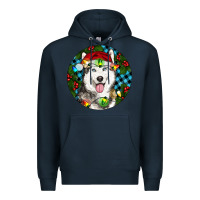 Navy Christmas Husky Premium Hoodie - RanaPortraitStore