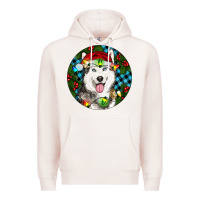 Pale Pink Christmas Husky Premium Hoodie - RanaPortraitStore
