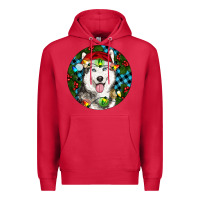 Cardinal Christmas Husky Premium Hoodie - RanaPortraitStore
