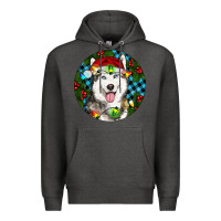Charcoal Heather Christmas Husky Premium Hoodie - RanaPortraitStore
