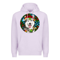 Lilac Christmas Husky Premium Hoodie - RanaPortraitStore