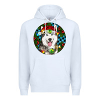 White Christmas Husky Premium Hoodie - RanaPortraitStore