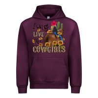 Mauve Wine long live the cowgirls Urban Hoodie - MaliasSmallBusiness