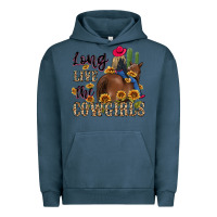 Pigment Midnight Navy long live the cowgirls Urban Hoodie - MaliasSmallBusiness