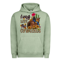 Pigment Oil Green long live the cowgirls Urban Hoodie - MaliasSmallBusiness