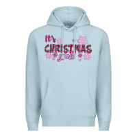 Blue Mist It's Christmas Y'all Season Pink Christmas Premium Hoodie - RanaPortraitStore