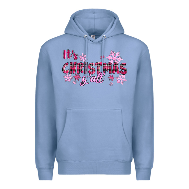 It's Christmas Y'all Season Pink Christmas Premium Hoodie by RanaPortraitStore | Teevron