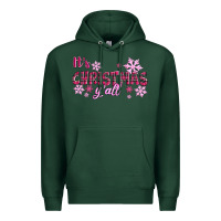 Sports Green It's Christmas Y'all Season Pink Christmas Premium Hoodie - RanaPortraitStore