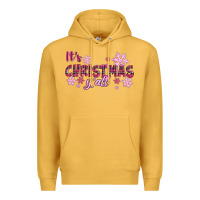 Mustard It's Christmas Y'all Season Pink Christmas Premium Hoodie - RanaPortraitStore