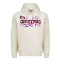 Oatmeal Heather It's Christmas Y'all Season Pink Christmas Premium Hoodie - RanaPortraitStore