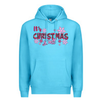 Ocean Blue It's Christmas Y'all Season Pink Christmas Premium Hoodie - RanaPortraitStore