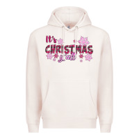 Pale Pink It's Christmas Y'all Season Pink Christmas Premium Hoodie - RanaPortraitStore