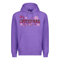 Purple It's Christmas Y'all Season Pink Christmas Premium Hoodie - RanaPortraitStore