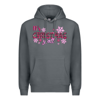 Rock It's Christmas Y'all Season Pink Christmas Premium Hoodie - RanaPortraitStore