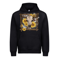 Black western bull skull Urban Hoodie - MaliasSmallBusiness