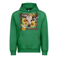 Emerald western bull skull Urban Hoodie - MaliasSmallBusiness