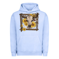 Pigment Grape Ice western bull skull Urban Hoodie - MaliasSmallBusiness