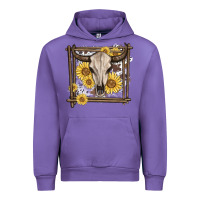 Tulip western bull skull Urban Hoodie - MaliasSmallBusiness