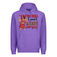 Purple the hell i wont sassy cowgirl Premium Hoodie - texasbilliewilder