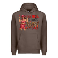 Coffee the hell i wont sassy cowgirl Premium Hoodie - texasbilliewilder