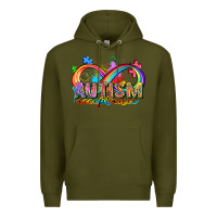 Army Green autism acceptance Premium Hoodie - Zillion Design Studio