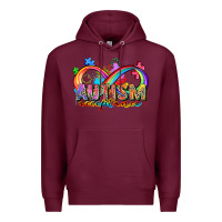 Burgundy autism acceptance Premium Hoodie - Zillion Design Studio