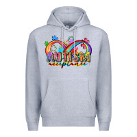 Heather Grey autism acceptance Premium Hoodie - Zillion Design Studio