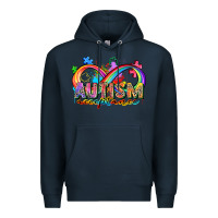 Navy autism acceptance Premium Hoodie - Zillion Design Studio