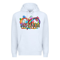 White autism acceptance Premium Hoodie - Zillion Design Studio