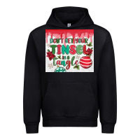 Black don't get your tinsel in a tangle Urban Hoodie - MaliasSmallBusiness