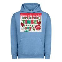 Pigment Pebble Blue don't get your tinsel in a tangle Urban Hoodie - MaliasSmallBusiness