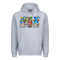 Heather Grey autism gnomes Premium Hoodie - Zillion Design Studio